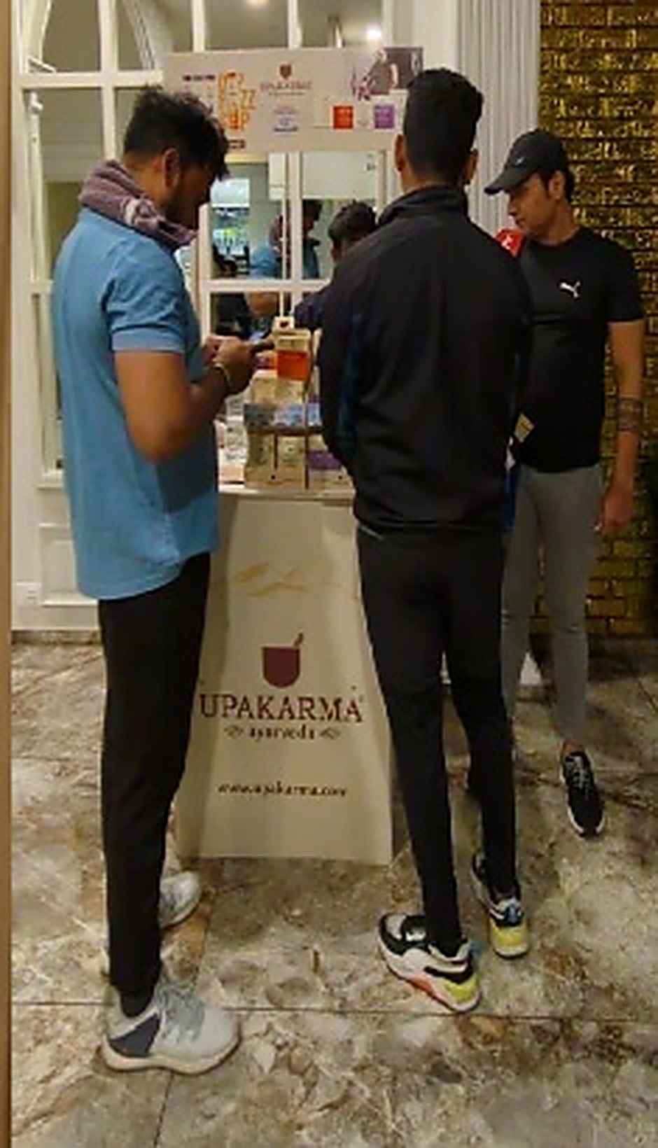 Upakarma Ayurveda sampling booth